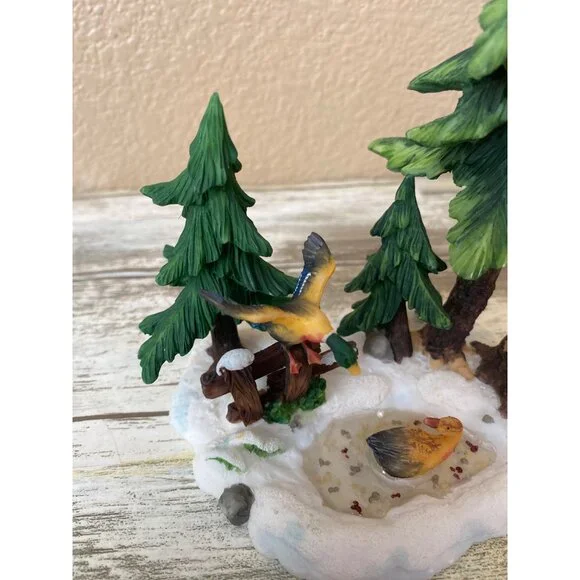 Santa’s Workbench Duck Pond Trees Resin Village Accessory 2002 w/ Box Pre-Owned - Picture 7 of 12